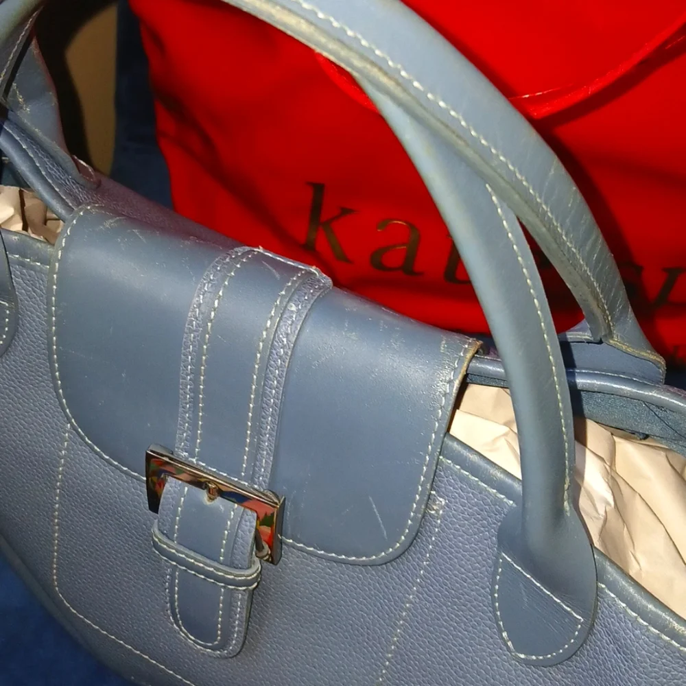 Longchamp RARE Cornwall Blue EXPANDABLE Satchel | Made in France
